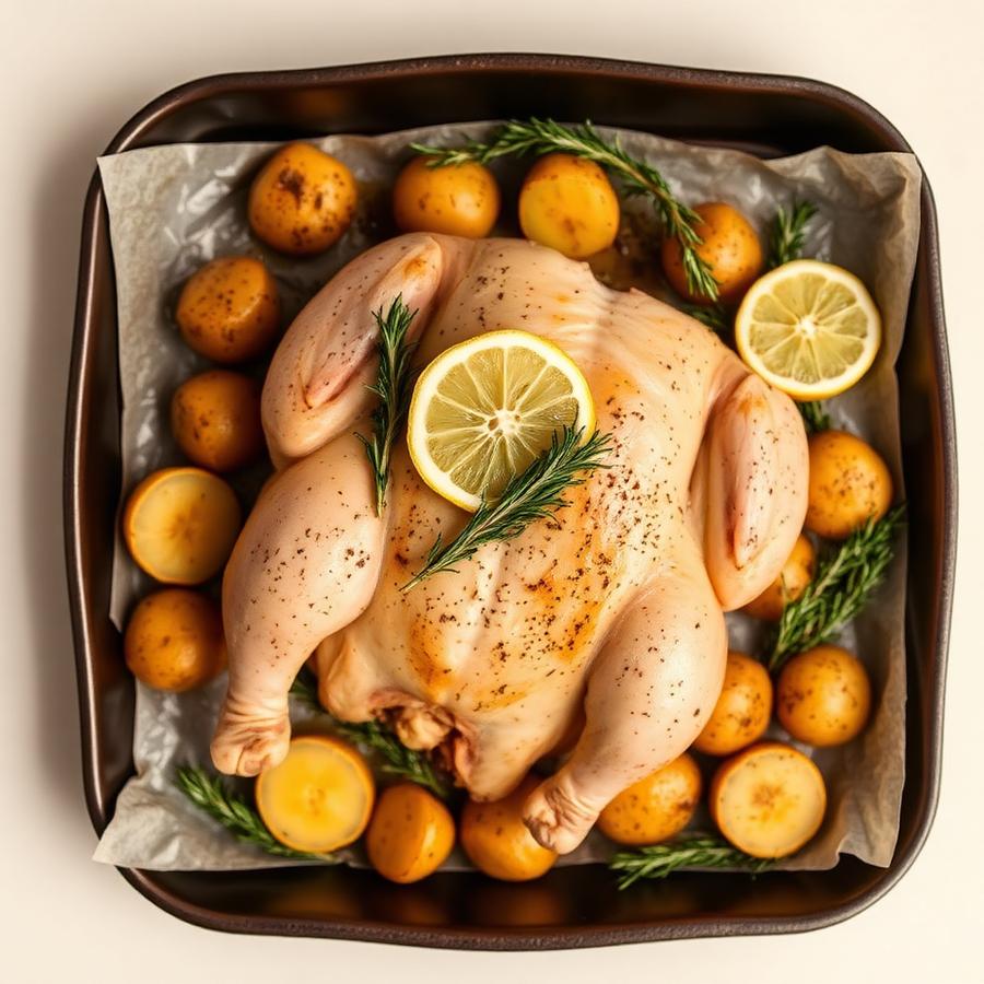 Sheet Pan Lemon Rosemary Chicken & Potatoes